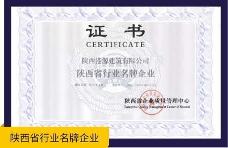 陕西省行业名牌企业